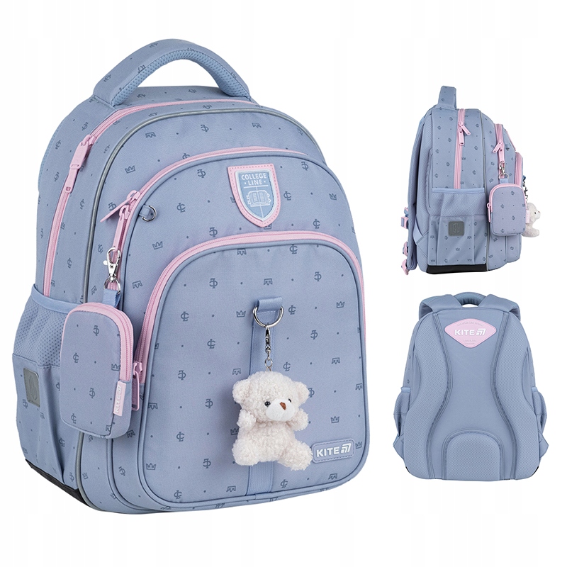 Školský batoh pre dievčatá Kite K25-763M-1 - fialový, ľahký a ergonomický